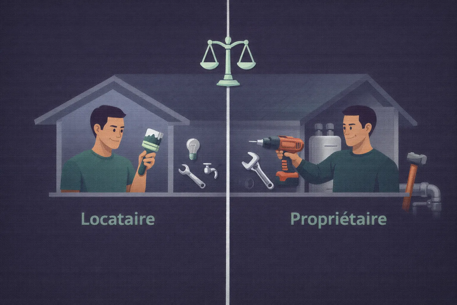 Répartition des travaux entre locataire et propriétaire en location